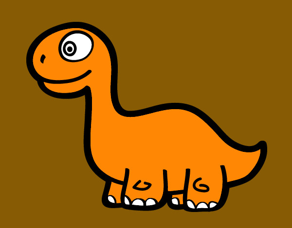 Dibujo Diplodocus bebé pintado por Rafilla