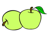 Dibujo Dos manzanas pintado por yorleivis