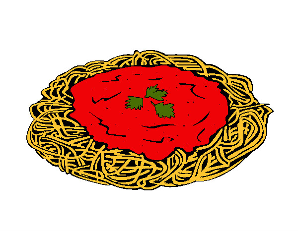 Dibujo Espaguetis con queso pintado por Maristas19