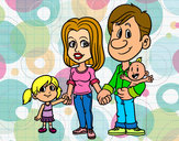 Dibujo Familia feliz pintado por minnieguay
