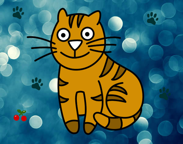 Dibujo Gato simpático pintado por minnieguay