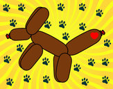 Dibujo Globo con forma de perro pintado por danimonse