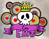 Dibujo Love Emo pintado por Dibujadora