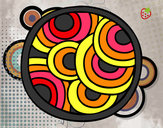 Dibujo Mandala circular pintado por Nata-Duna