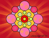 Dibujo Mandala con redondas pintado por sofi 