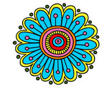 Dibujo Mandala margarita pintado por remedios