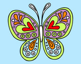 Dibujo Mandala mariposa pintado por gabiagus