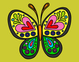 Dibujo Mandala mariposa pintado por milgen