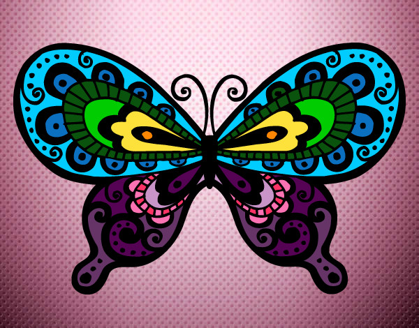 Dibujo Mariposa bonita pintado por angela4