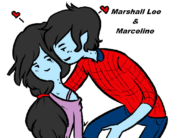 Dibujo Marshall Lee y Marceline pintado por  canica