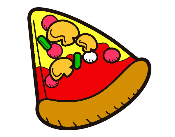 Dibujo Porción de pizza pintado por Maristas19