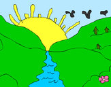Dibujo Puesta de sol pintado por Tododa