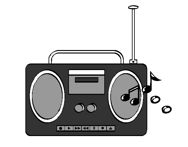 Dibujo Radio cassette 2 pintado por barbygerr