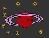 Dibujo Saturno pintado por enric05