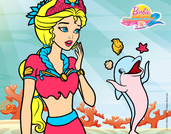 Barbie y su delfin bajo el mar