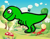 Dibujo Tiranosaurio rex joven pintado por SuperDog