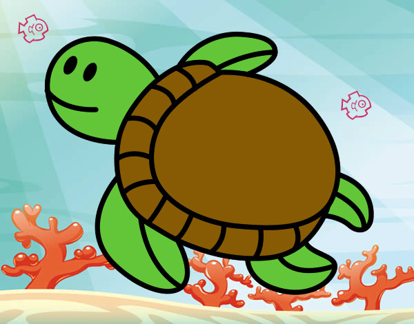 Dibujo Tortuga nadando pintado por AUDIACLA