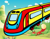 Dibujo Tren de alta velocidad pintado por MARCAGUADE