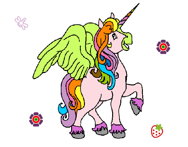 Unicornio con alas