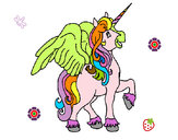 Dibujo Unicornio con alas pintado por lucerofan
