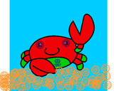 Dibujo Acuarel el cangrejo pintado por Melanie434