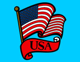 Dibujo Bandera de los Estados Unidos pintado por adrianae