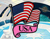 Dibujo Bandera de los Estados Unidos pintado por Selenaa