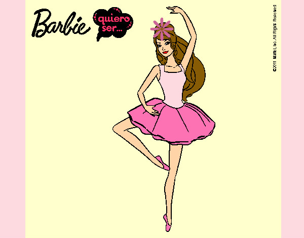 Dibujo Barbie bailarina de ballet pintado por anjana