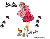 Dibujo Barbie y su colección de zapatos pintado por GREISSSY