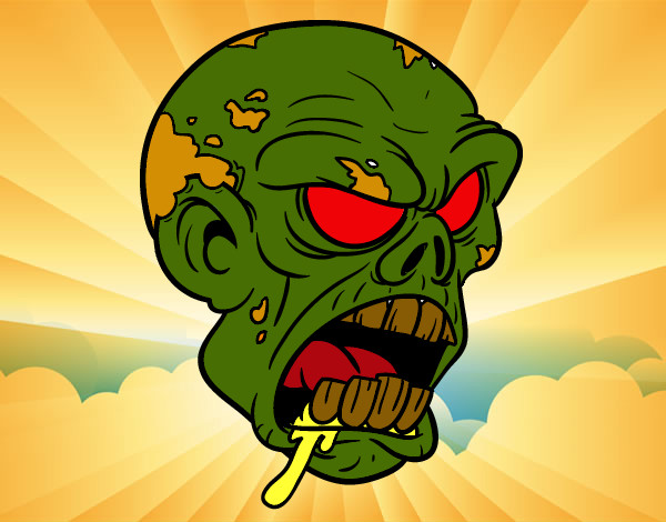Dibujo Cabeza de zombi pintado por ateraty
