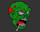 Dibujo Cabeza de zombi pintado por mika2012