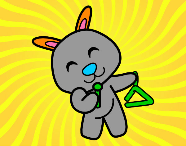Dibujo Conejo con triángulo pintado por Egonimphae