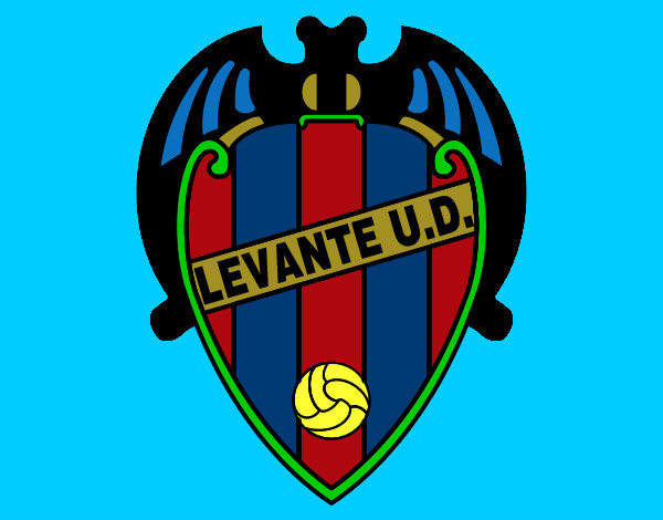 Dibujo Escudo del Levante UD pintado por CORVETTE