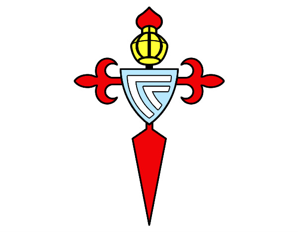 Dibujo Escudo del Real Club Celta de Vigo pintado por mompito