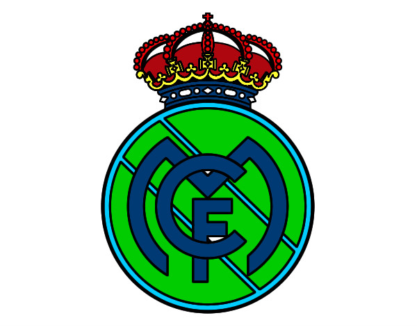 Dibujo Escudo del Real Madrid C.F. pintado por CORVETTE