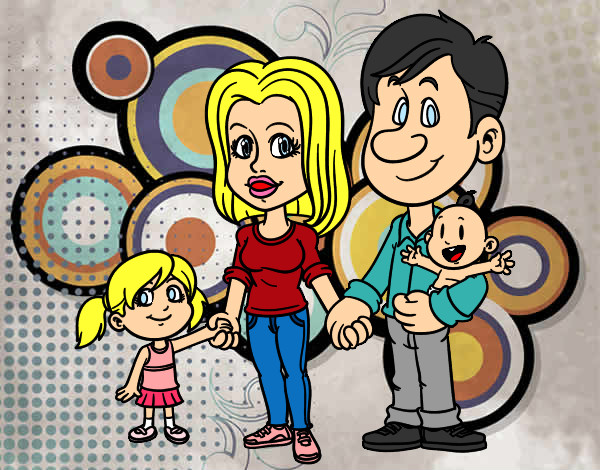 Dibujo Familia feliz pintado por damaris201