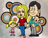 Dibujo Familia feliz pintado por damaris201