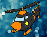 Dibujo Helicóptero con una estrella pintado por elturro