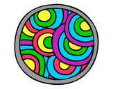 Dibujo Mandala circular pintado por fer27