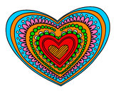 Dibujo Mandala corazón pintado por GREISSSY