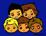 Dibujo One Direction 2 pintado por Anna1D 