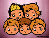 Dibujo One Direction 2 pintado por Nenita22