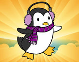 Dibujo Pingüino con bufanda pintado por ittone