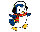 Dibujo Pingüino con bufanda pintado por manster
