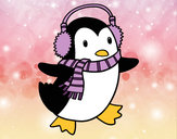 Dibujo Pingüino con bufanda pintado por Martina100