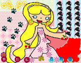 Dibujo Princesa con el pelo largo pintado por Selenaa