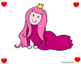 Dibujo Princesa contenta pintado por ittone
