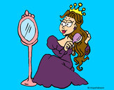 Dibujo Princesa y espejo pintado por laila5433