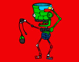 Dibujo Robot con un ratón pintado por cinthya123