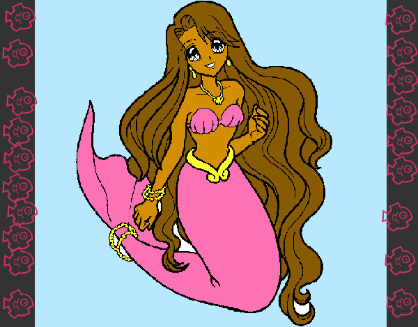 Dibujo Sirenita pintado por marroncyta